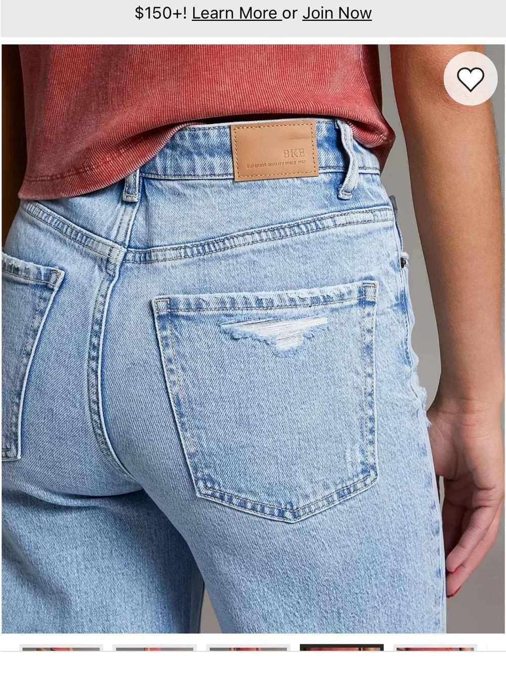 BKE buckle Light Wash High-Rise Straight Leg Jeans - Light Blue - Picture 5 of 14